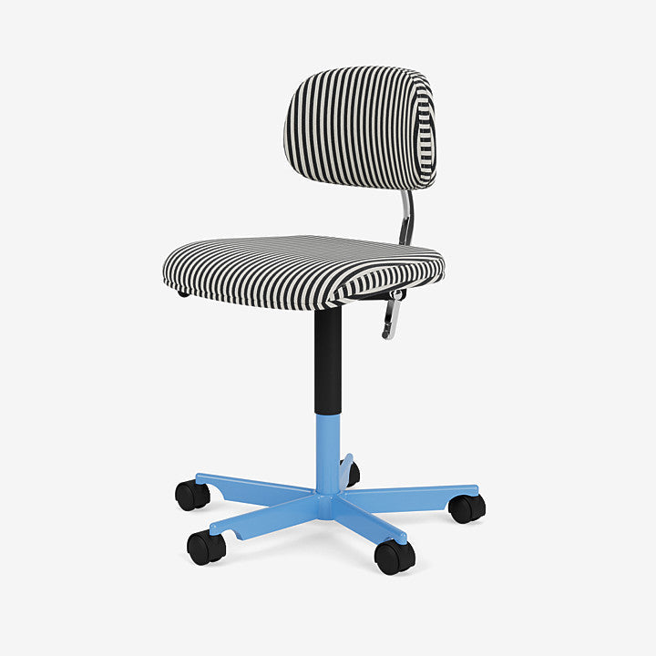 Chaise de bureau Kevi 2534U Stripe - Montana Furniture-Stripe / Azure-The Woods Gallery