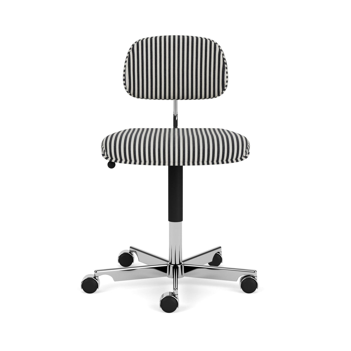 Chaise de bureau Kevi 2534U Stripe - Montana Furniture-Stripe / Chrome-The Woods Gallery