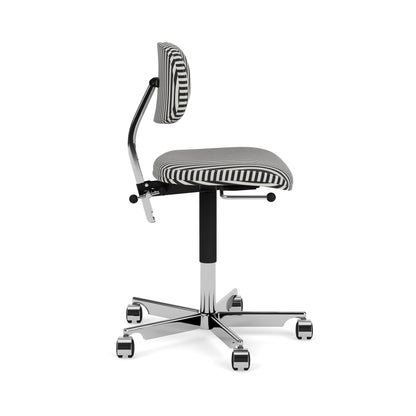 Chaise de bureau Kevi 2534U Stripe - Montana Furniture-Stripe / Chrome-The Woods Gallery