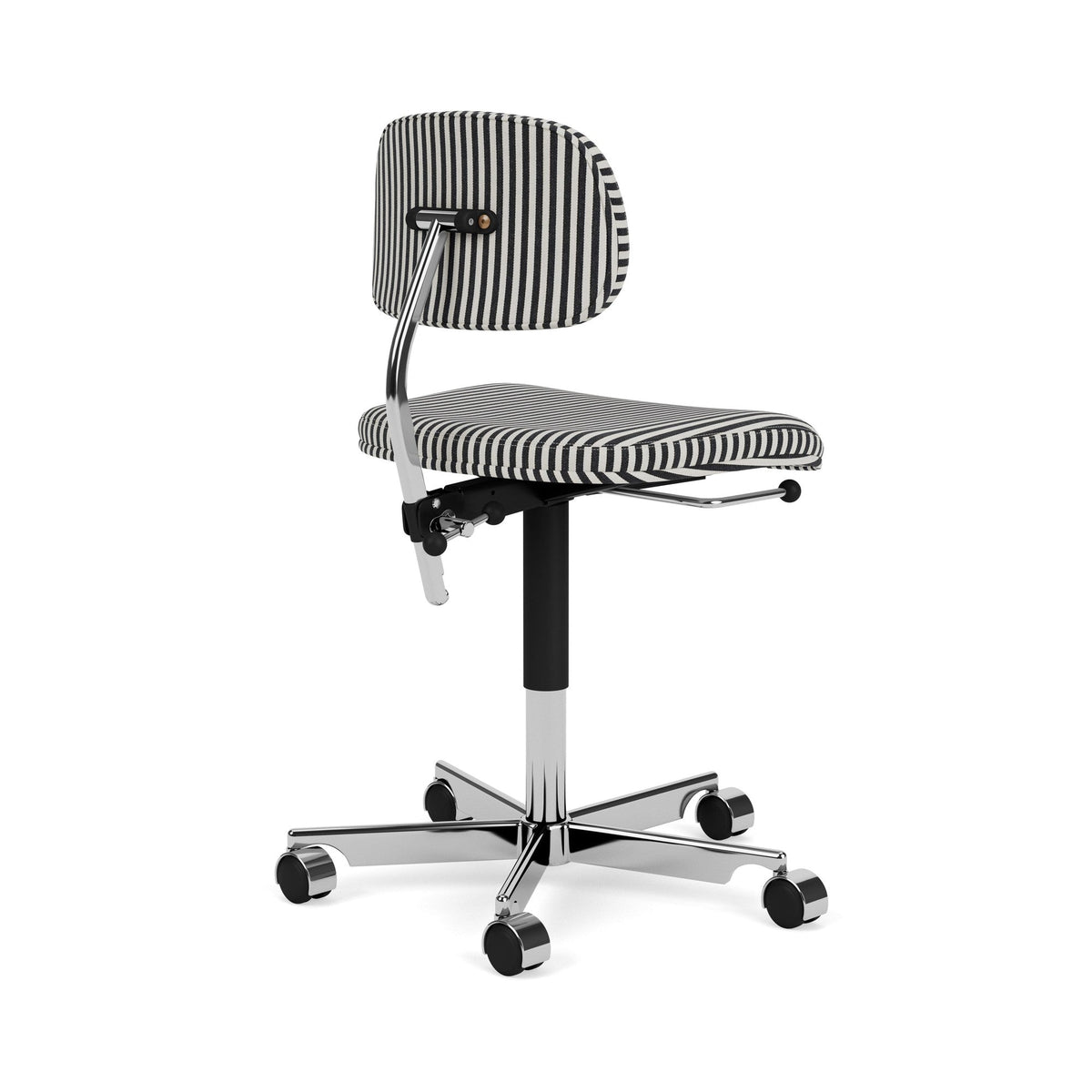 Chaise de bureau Kevi 2534U Stripe - Montana Furniture-Stripe / Chrome-The Woods Gallery