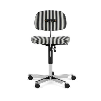 Chaise de bureau Kevi 2534U Stripe - Montana Furniture-Stripe / Chrome-The Woods Gallery