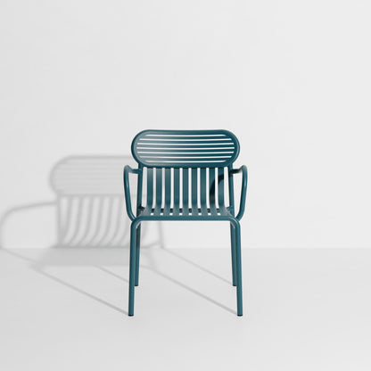 Chaise de jardin avec accoudoirs Week-End de Studio Brichet-Ziegler - Petite Friture-Bleu Océan-The Woods Gallery