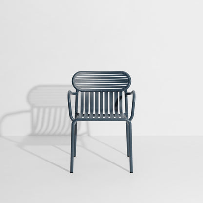 Chaise de jardin avec accoudoirs Week-End de Studio Brichet-Ziegler - Petite Friture-Gris Bleu-The Woods Gallery