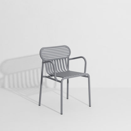Chaise de jardin avec accoudoirs Week-End de Studio Brichet-Ziegler - Petite Friture-Gris pierre-The Woods Gallery