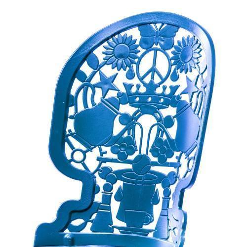 Chaise en aluminium de Studio Job - Seletti-Bleu-The Woods Gallery