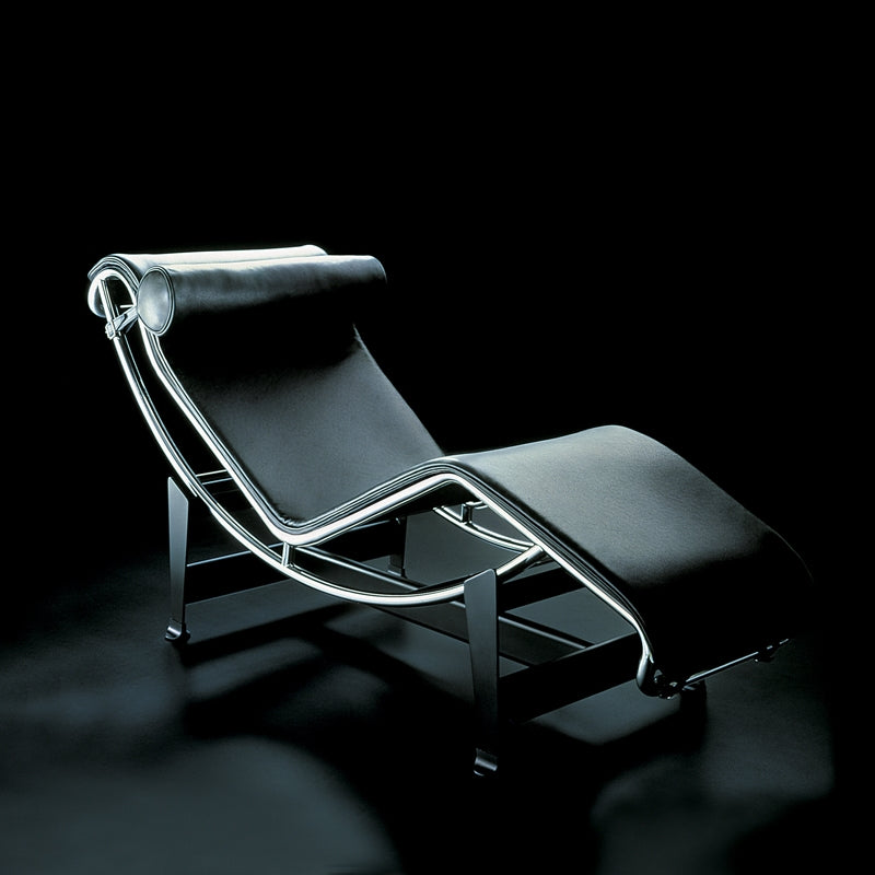 Chaise longue "4" en cuir - Cassina-Cuir Noir-The Woods Gallery