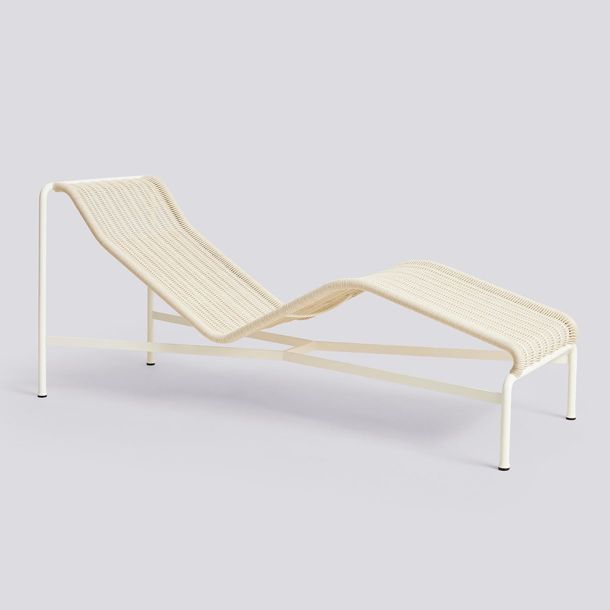 Chaise longue Palissade Cord - Hay-Blanc crème vue studio-The Woods Gallery
