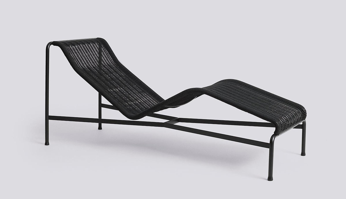 Chaise longue Palissade Cord - Hay-Anthracite-The Woods Gallery