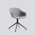 Chaise pivotante About A Chair AAC 221 de Hee Welling - Hay-Garnissage intégral Hallingdal 130, aluminium thermolaqué noir, piètement pivotant 4 branches-The Woods Gallery