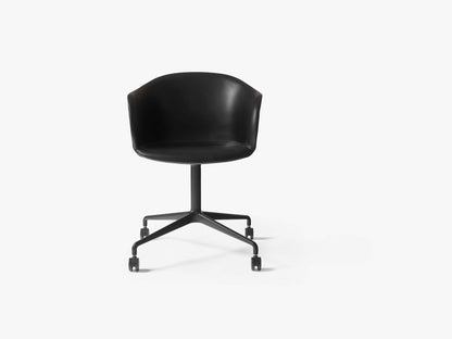 Chaise pivotante Elefy JH37 à roulettes de Jaime Hayon - &amp;Tradition-Noir-Tissu groupe 1-The Woods Gallery