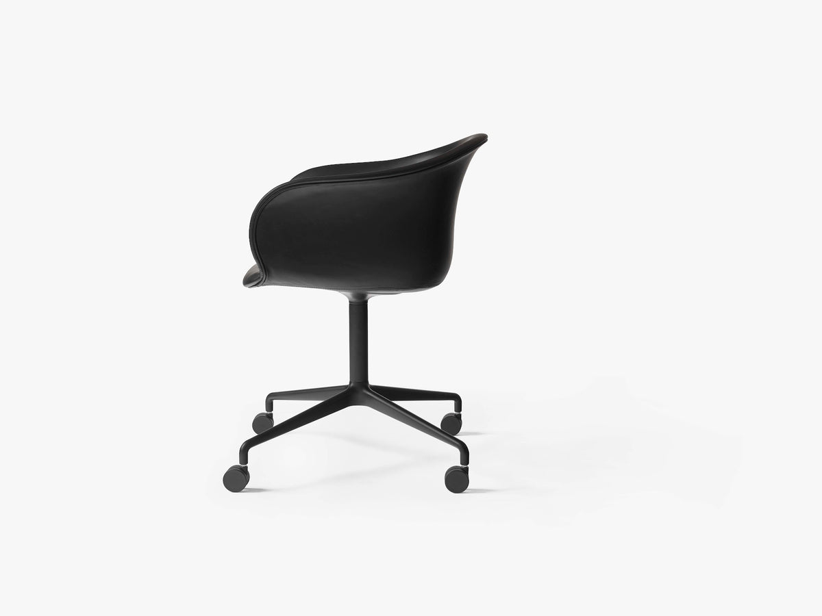 Chaise pivotante Elefy JH37 à roulettes de Jaime Hayon - &amp;Tradition-Noir-Tissu groupe 1-The Woods Gallery