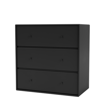 Commode Carry par Peter J. Lassen, laque 05 Black, suspendu au mur, packshot Montana