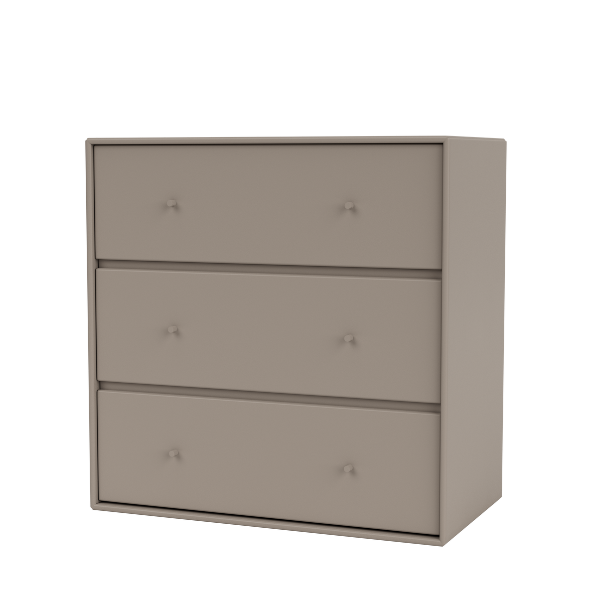 Commode Carry par Peter J. Lassen, laque 141 Truffle, suspendu au mur, packshot Montana