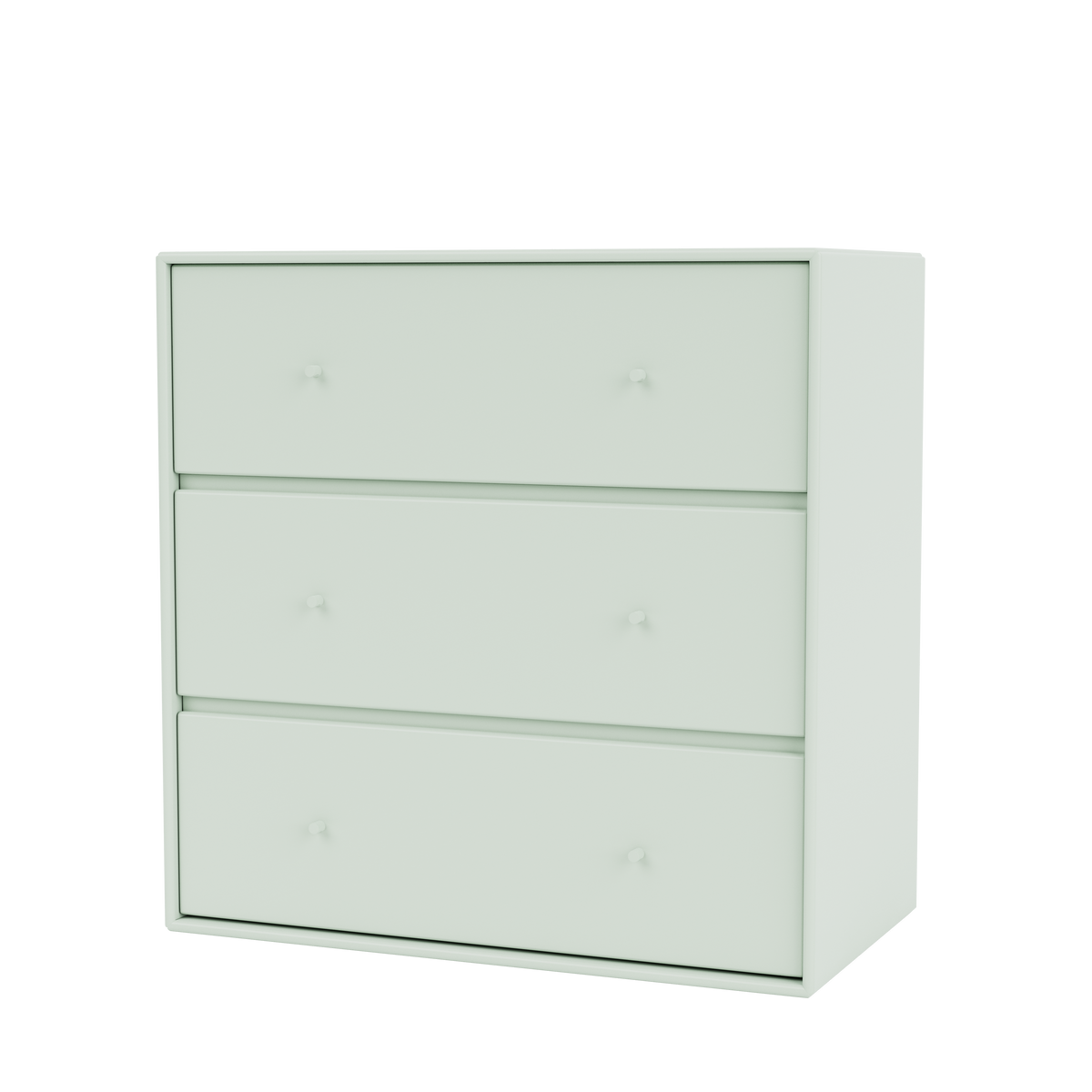 Commode Carry par Peter J. Lassen, laque 161 Mist, suspendu au mur, packshot Montana