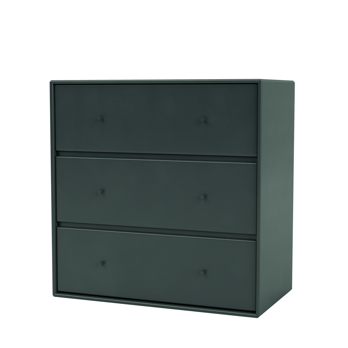 Commode Carry par Peter J. Lassen, laque 163 Black Jade, suspendu au mur, packshot Montana