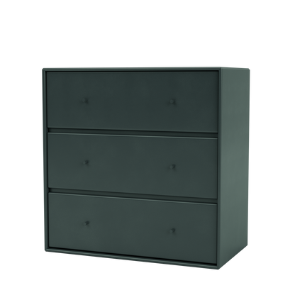 Commode Carry par Peter J. Lassen, laque 163 Black Jade, suspendu au mur, packshot Montana
