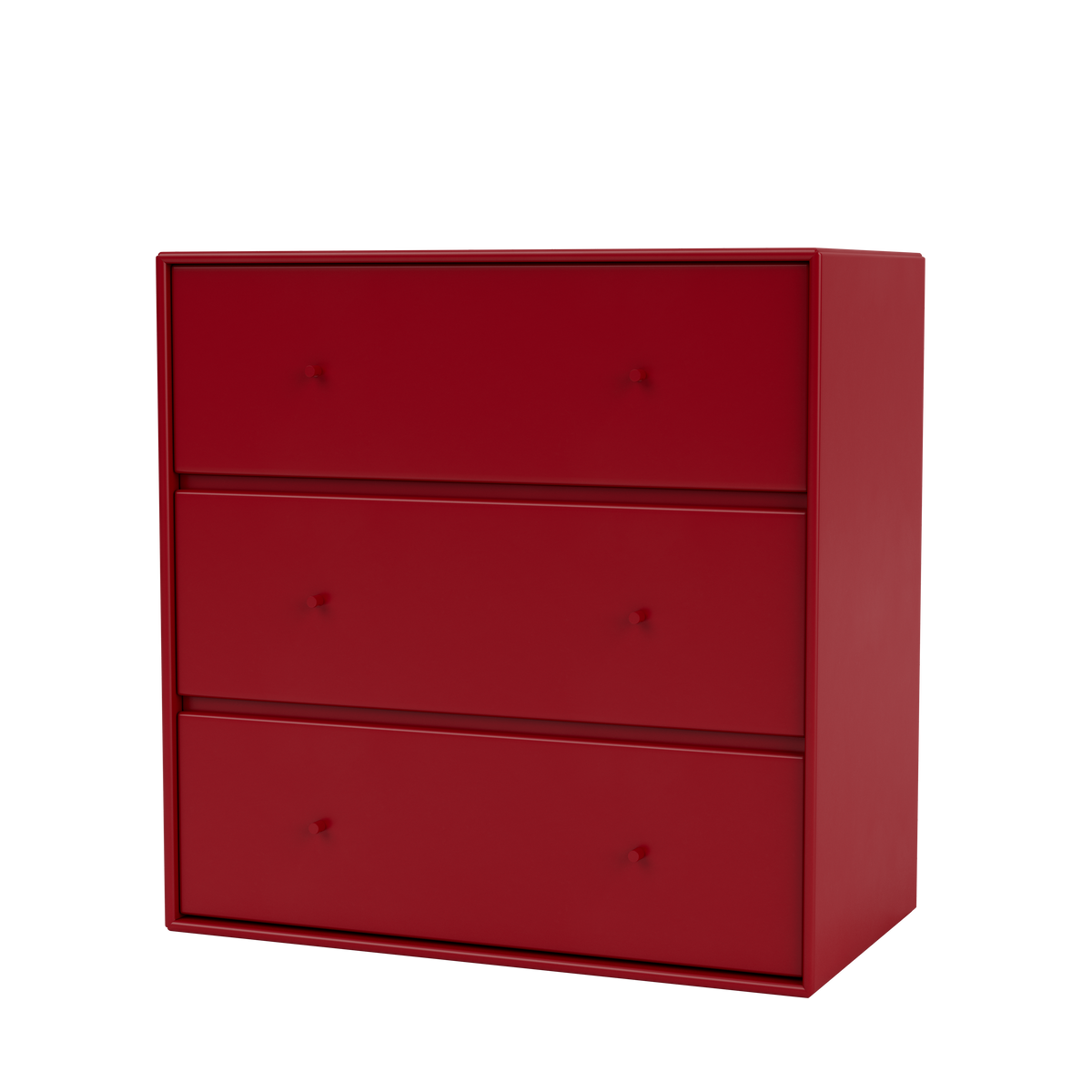 Commode Carry par Peter J. Lassen, laque 165 Beetroot, suspendu au mur, packshot Montana