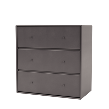 Commode Carry par Peter J. Lassen, laque 35 Coffee, suspendu au mur, packshot Montana
