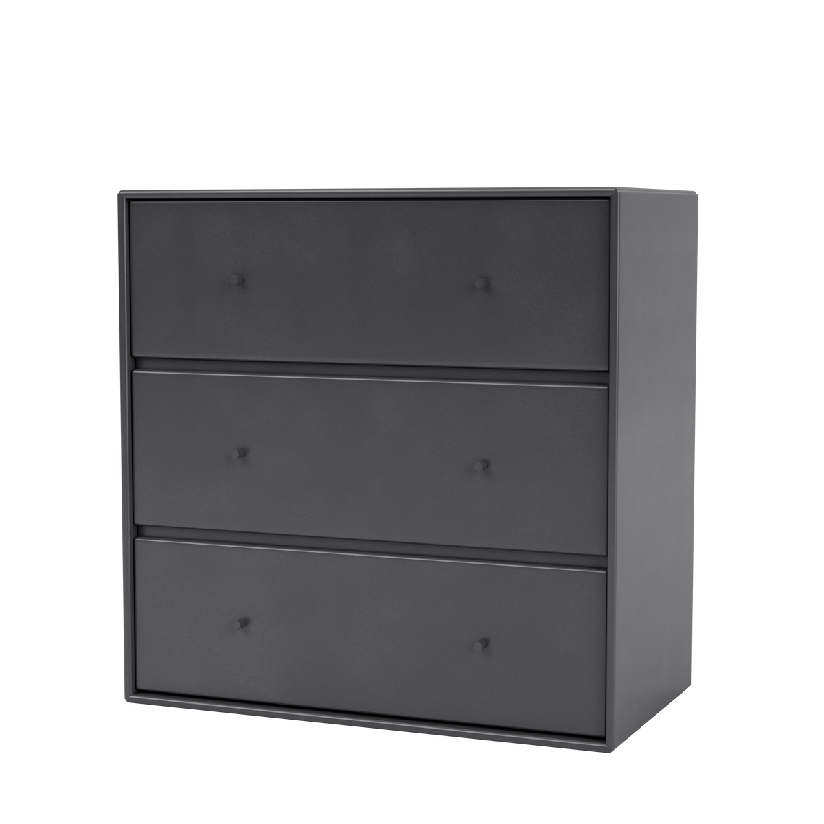 Commode Carry par Peter J. Lassen, laque 36 Coal, suspendu au mur, packshot Montana