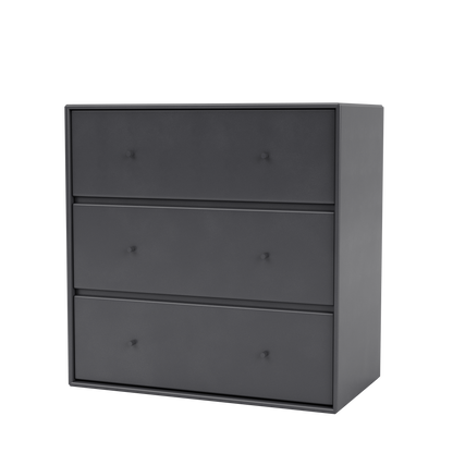 Commode Carry par Peter J. Lassen, laque 36 Coal, suspendu au mur, packshot Montana