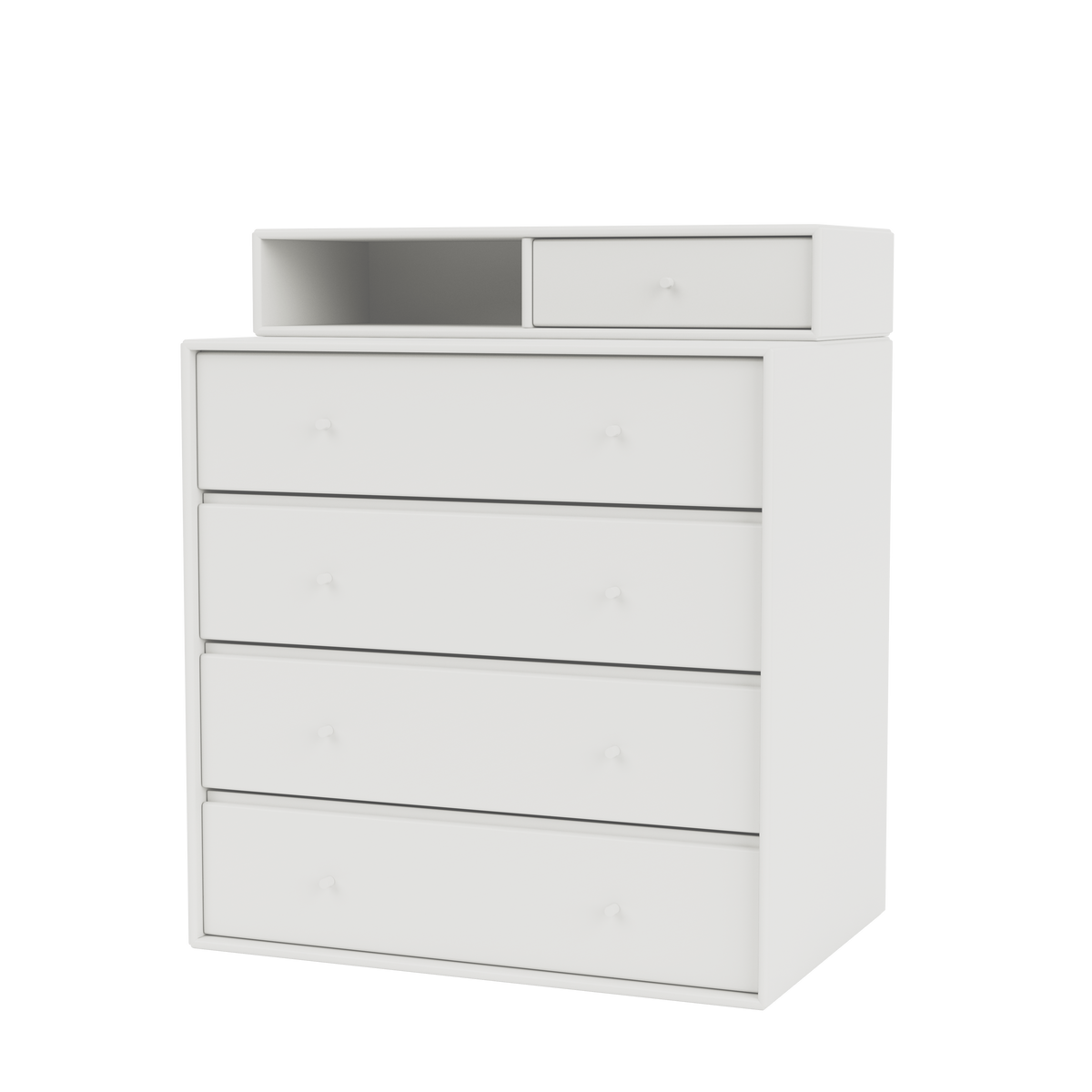 Commode Keep par Peter J. Lassen, laque 01 White, suspendu au mur, packshot Montana