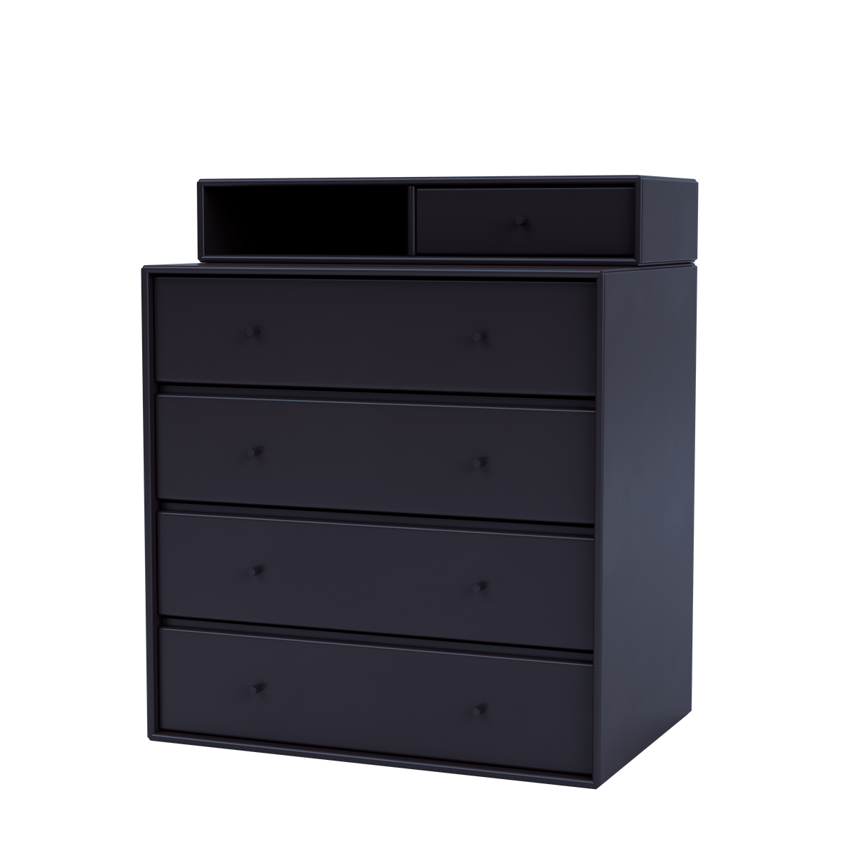 Commode Keep par Peter J. Lassen, laque 147 Shadow, suspendu au mur, packshot Montana
