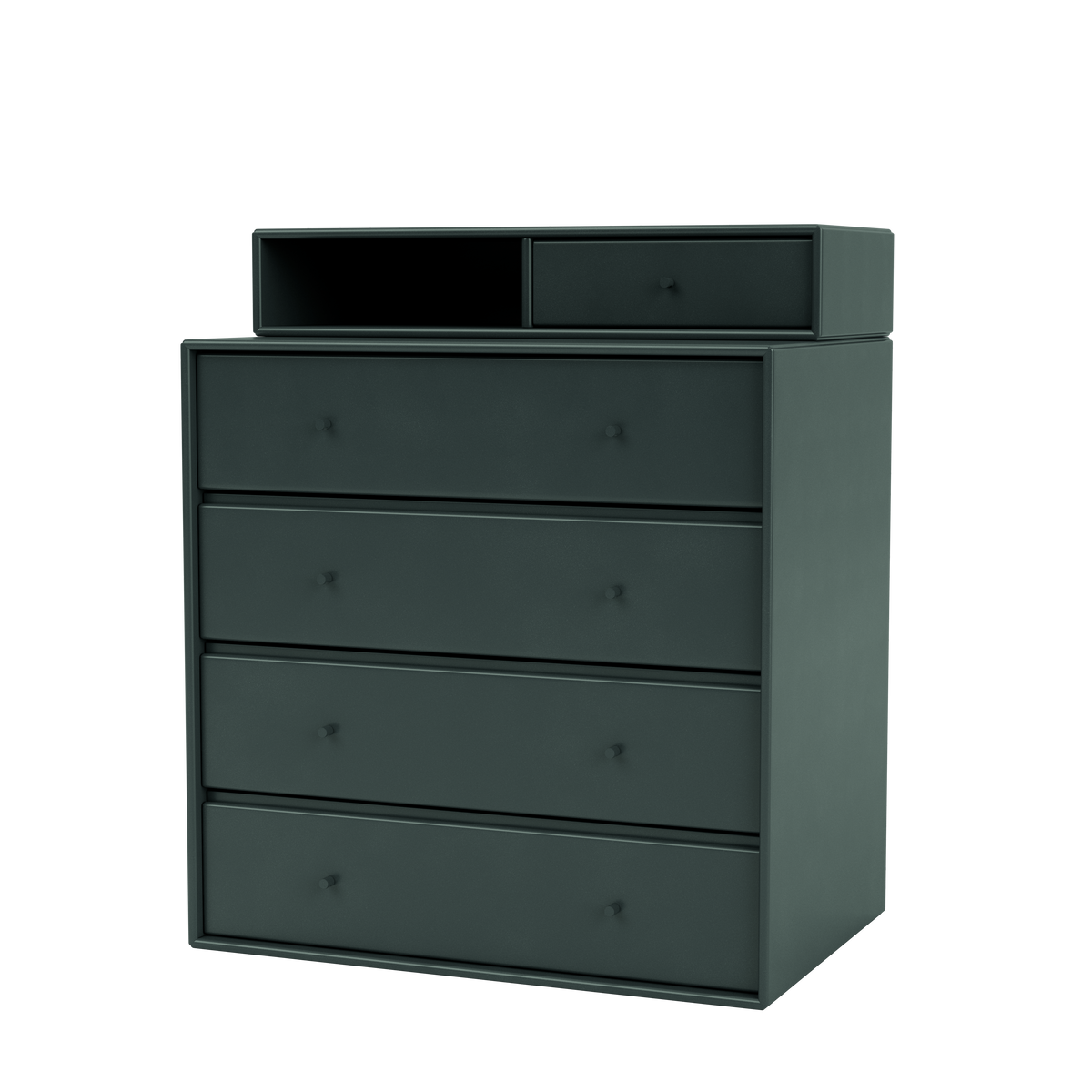 Commode Keep par Peter J. Lassen, laque 163 Black Jade, suspendu au mur, packshot Montana