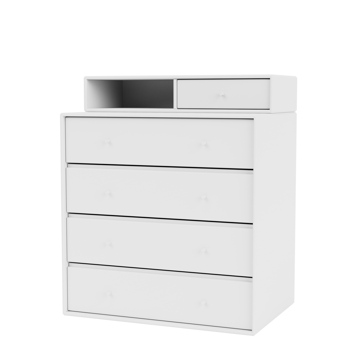 Commode Keep par Peter J. Lassen, laque 38 Snow, suspendu au mur, packshot Montana