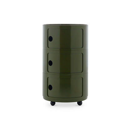 Componibili New Big - 3 modules - Kartell-Vert-avec roulettes-The Woods Gallery