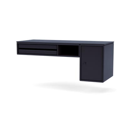 Console murale bureau par Peter J. Lassen, laque 147 Shadow, suspendu au mur, packshot Montana