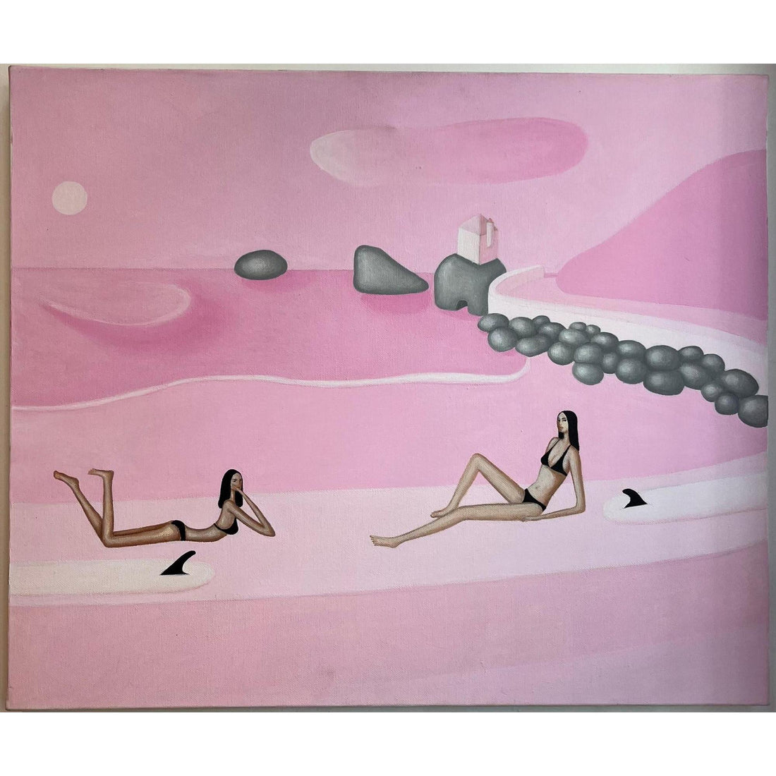 "Côte des Basques" – Toile originale - Pandora Decoster-The Woods Gallery