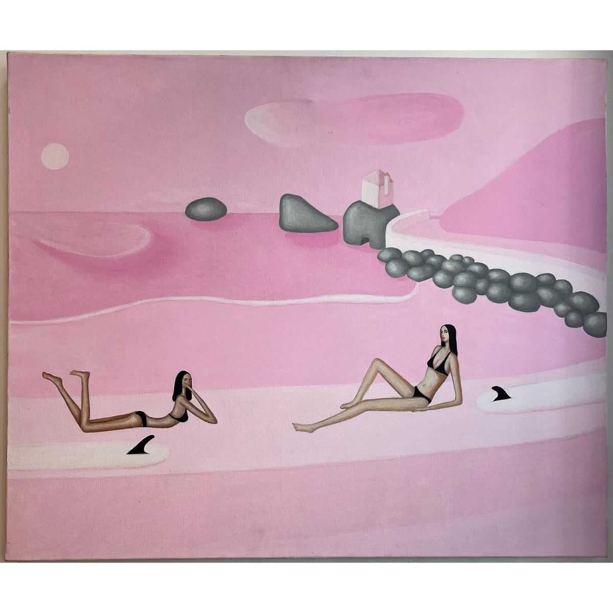 "Côte des Basques" – Toile originale - Pandora Decoster-The Woods Gallery