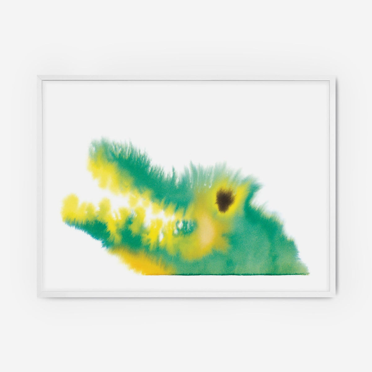Crocodile de Rop van Mierlo - The Wrong Shop-Encadrement bois blanc-The Woods Gallery
