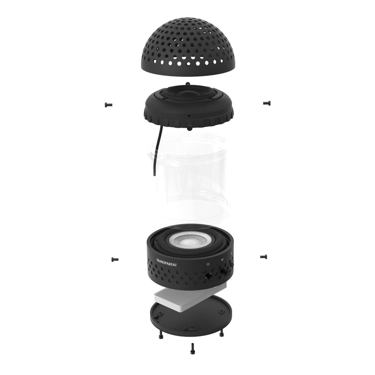 Enceinte Light Air - Transparent Speaker-Noir-The Woods Gallery