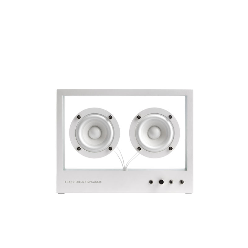 Enceinte Small - Transparent Speaker-Blanc-The Woods Gallery