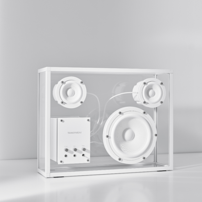 Enceinte - Transparent Speaker-Blanc-The Woods Gallery