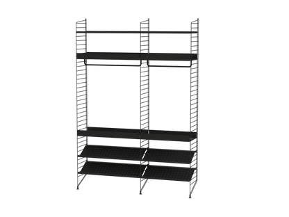 Ensemble de chambre C String Furniture, dressing en métal, coloris noir