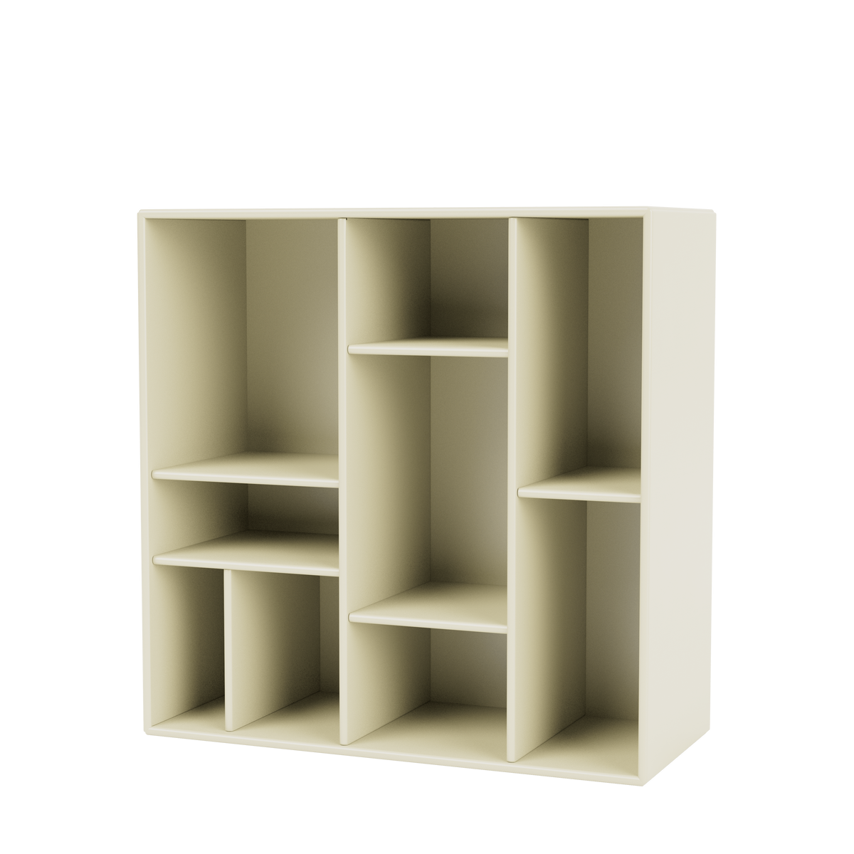 Etagère Compile par Peter J. Lassen, laque 150 Vanilla, suspendu au mur, packshot Montana