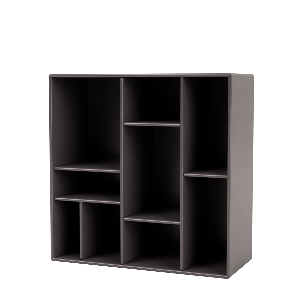 Etagère Compile par Peter J. Lassen, laque 35 Coffee, suspendu au mur, packshot Montana