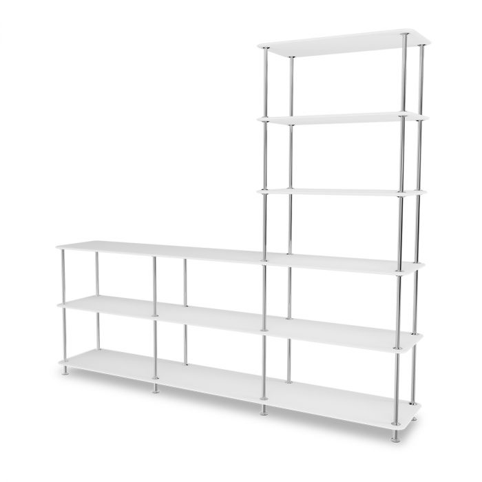 Etagère Free 522000 par Jakob Wagner - Montana Furniture-Blanc-Chrome 44c-The Woods Gallery