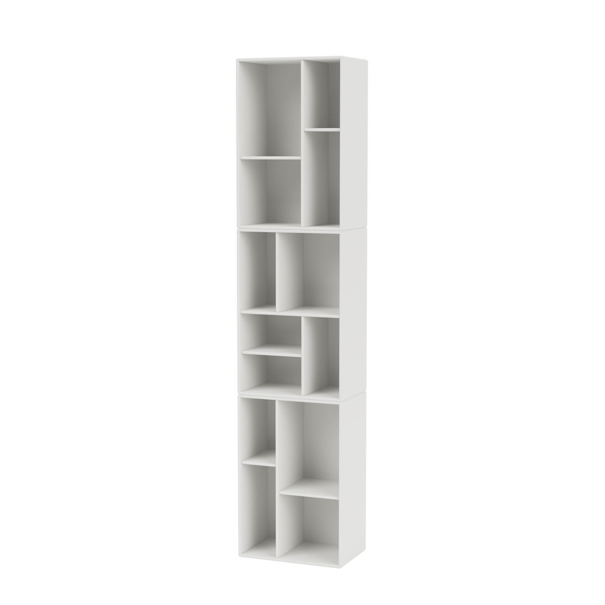 Étagère Loom par Peter J. Lassen, laque 01 White, suspendu au mur, packshot Montana