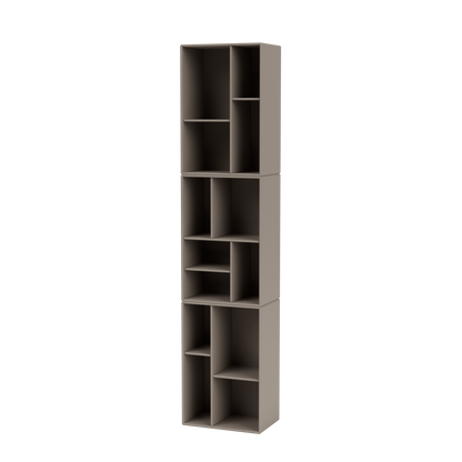 Étagère Loom par Peter J. Lassen, laque 141 Truffle, suspendu au mur, packshot Montana