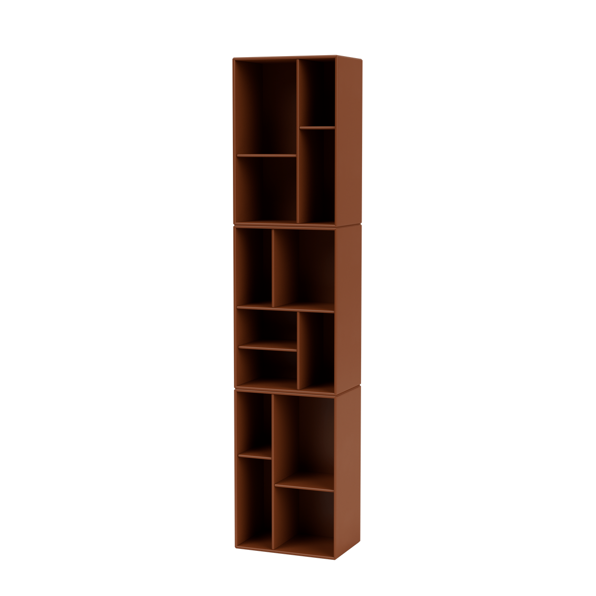 Étagère Loom par Peter J. Lassen, laque 146 Hazelnut, suspendu au mur, packshot Montana