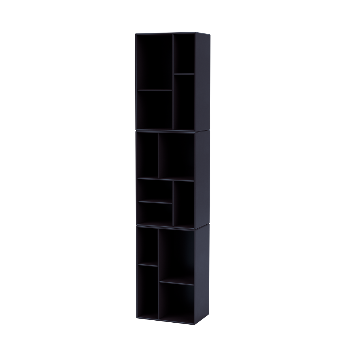 Étagère Loom par Peter J. Lassen, laque 147 Shadow, suspendu au mur, packshot Montana