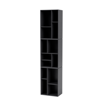 Étagère Loom par Peter J. Lassen, laque 36 Coal, suspendu au mur, packshot Montana