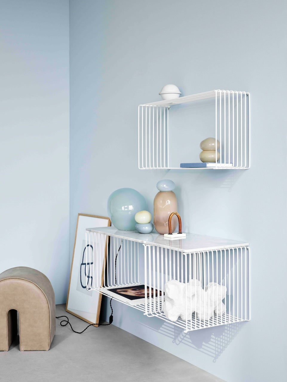 Panton Wire Single Shelf 18.8 cm - Montana Furniture Chromium, Blac