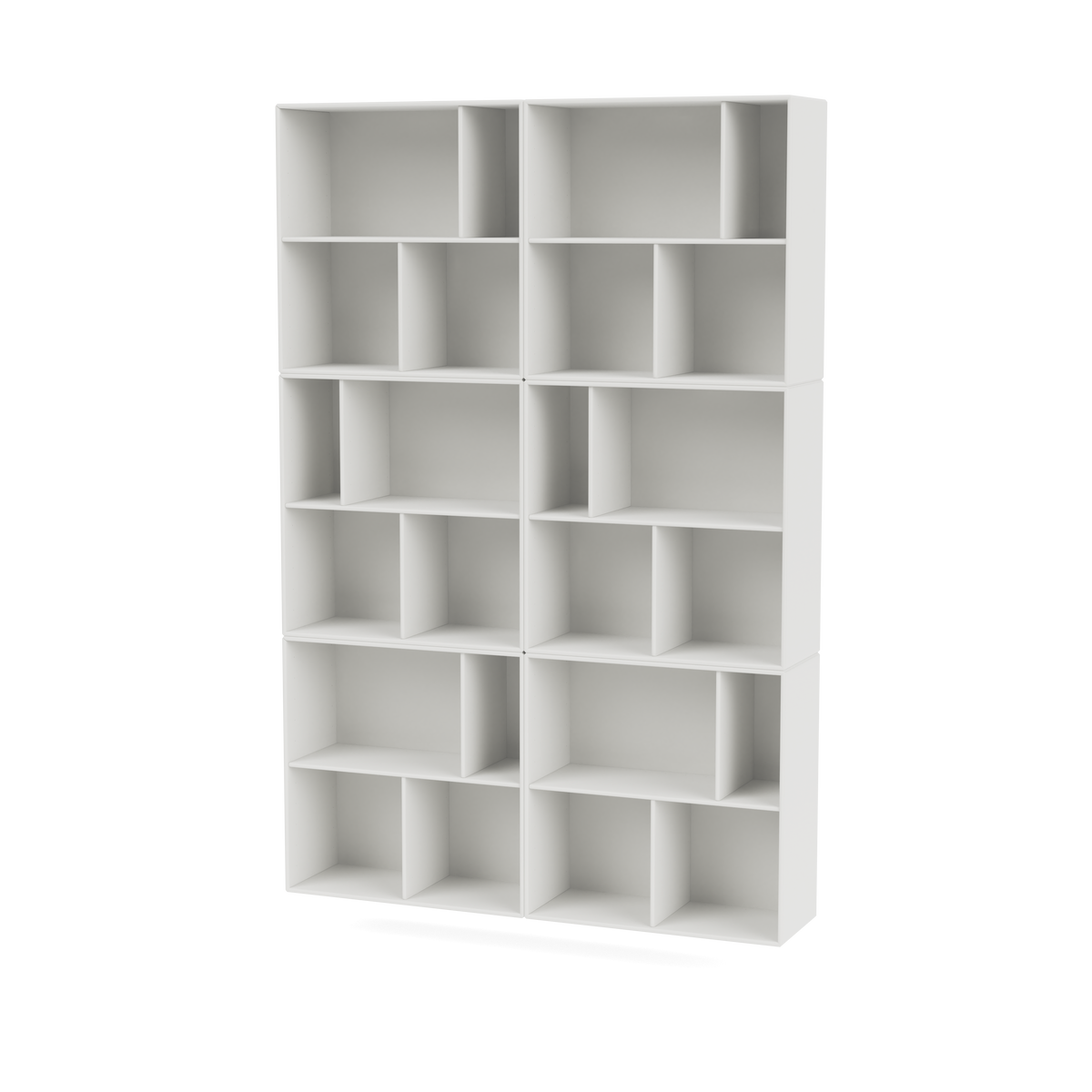 Étagère Read par Peter J. Lassen, laque 01 White, suspendu au mur, packshot Montana