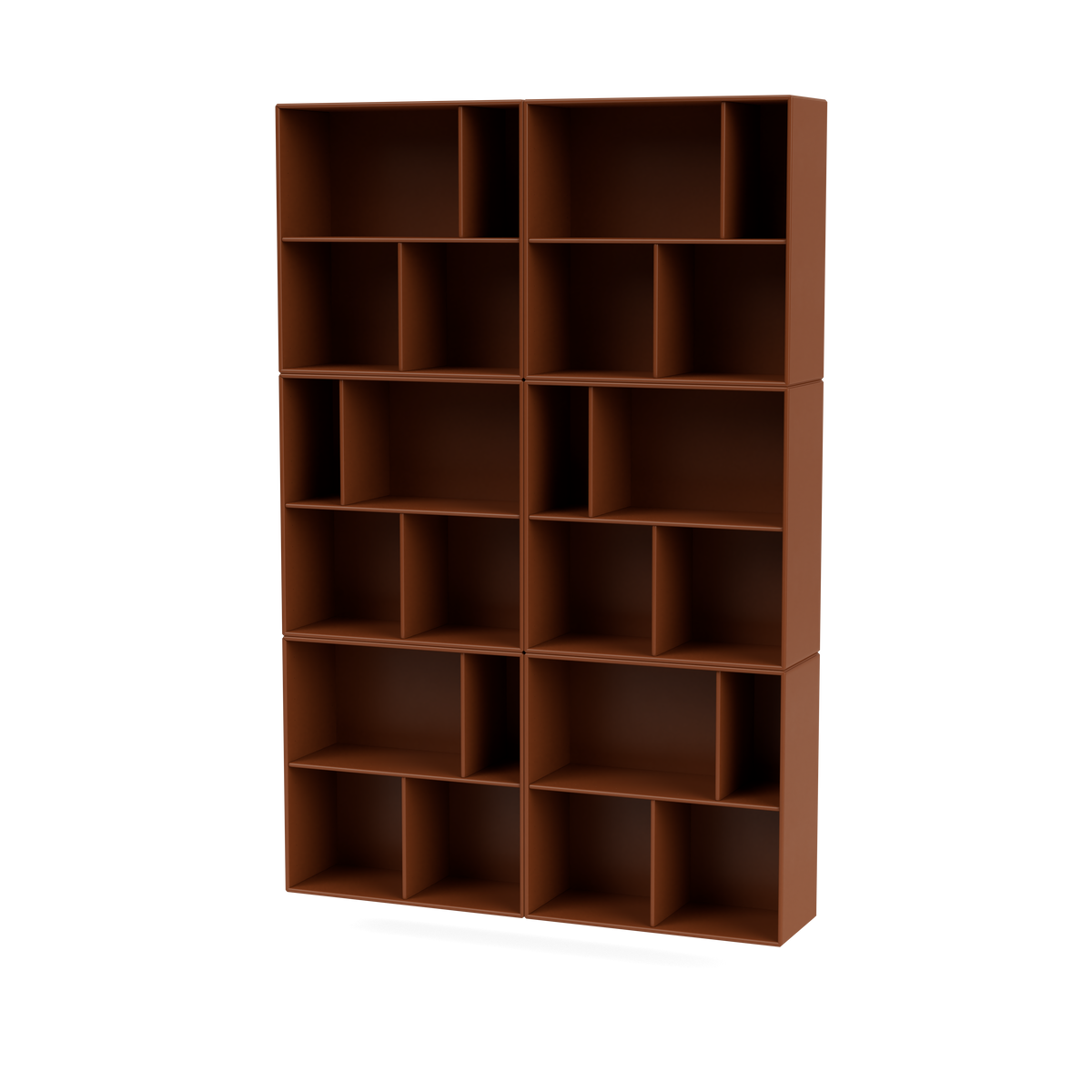 Étagère Read par Peter J. Lassen, laque 146 Hazelnut, suspendu au mur, packshot Montana
