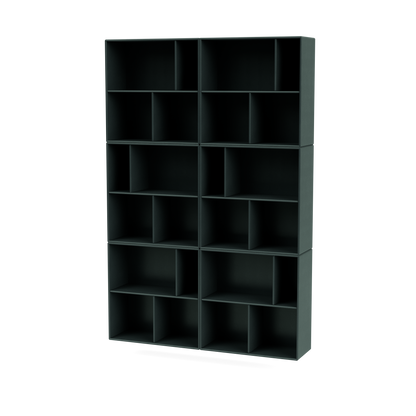 Étagère Read par Peter J. Lassen, laque 163 Black Jade, suspendu au mur, packshot Montana