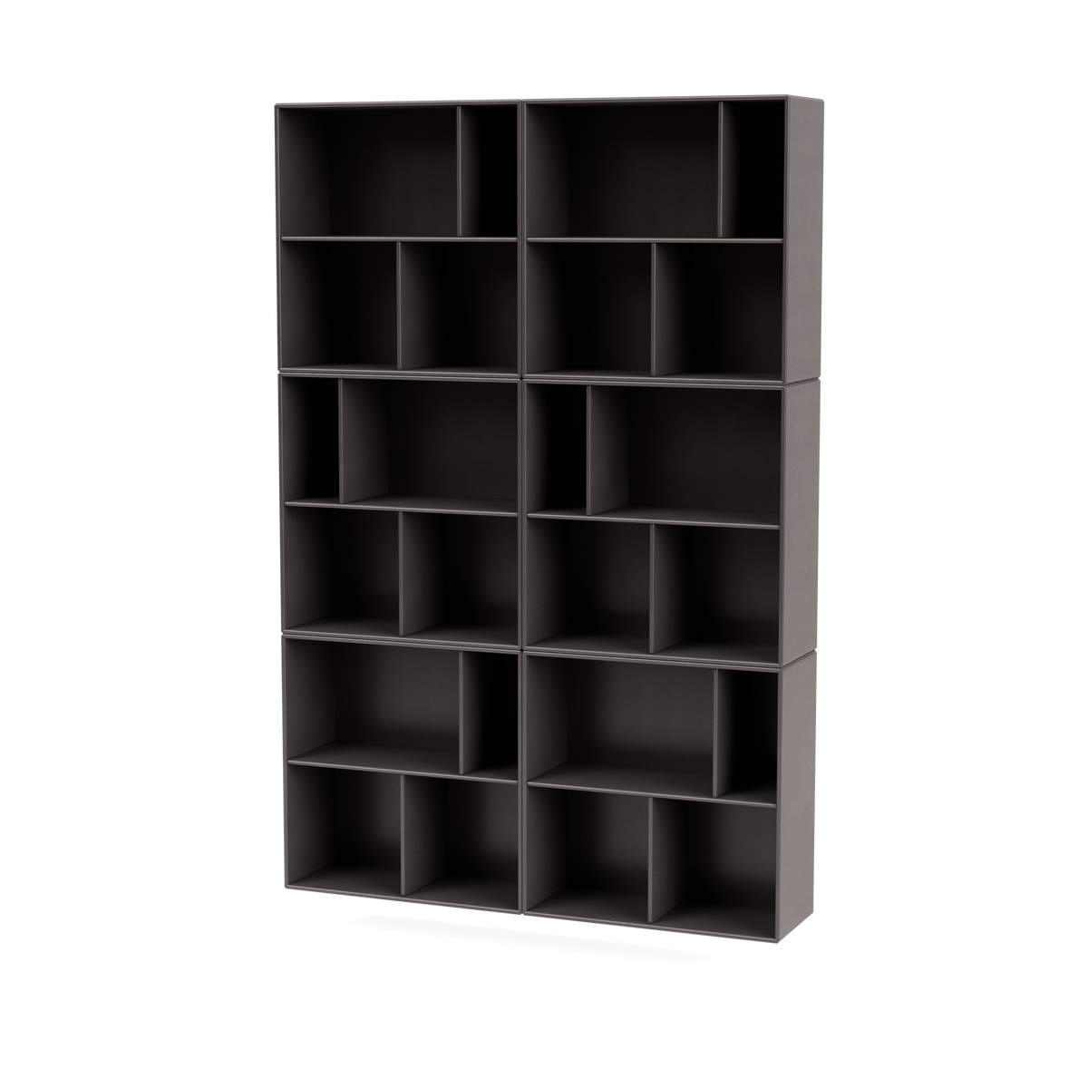 Étagère Read par Peter J. Lassen, laque 35 Coffee, suspendu au mur, packshot Montana